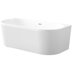 Elegancka Wanna Przyścienna INVENA GLAMOUR 170cm z Syfonem Chromowanym