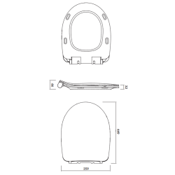 Nowoczesna Miska WC Podwieszana MODUO CleanOn z Deską Duroplast, Model K701-147