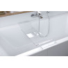 Zen półka wannowa gięta 75 cm akrylowa, przezroczysty
