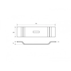 Excellent Zen półka wannowa gięta 75 cm akrylowa  przezroczysty