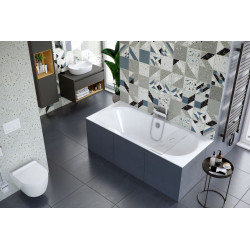 Excellent Zen półka wannowa prosta 75 cm akrylowa  przezroczysty