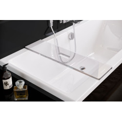Excellent Zen półka wannowa prosta 75 cm akrylowa  przezroczysty