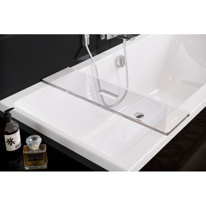 Zen półka wannowa prosta 75 cm akrylowa, przezroczysty