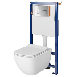 Ekskluzywny zestaw podtynkowy VIRGO CleanOn z błyszczącym chromem i deską duroplast