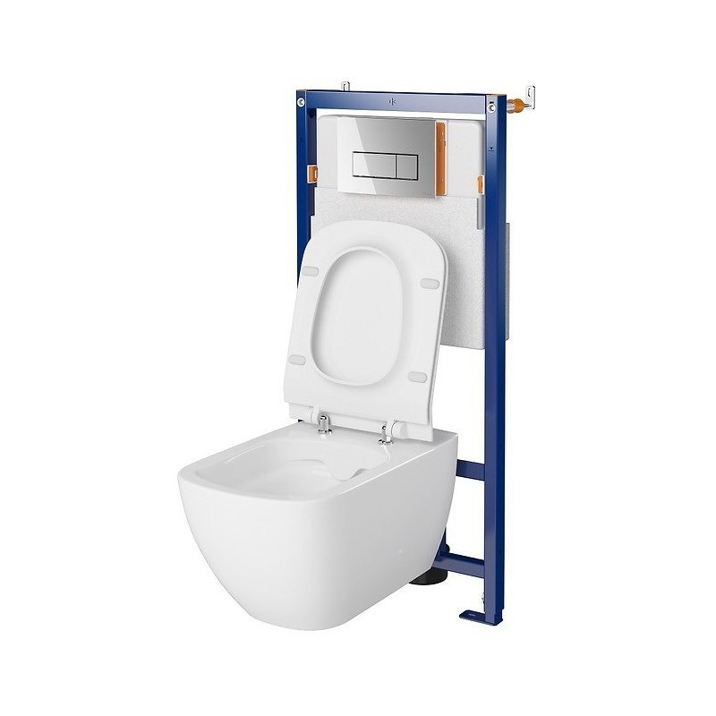 Ekskluzywny zestaw podtynkowy VIRGO CleanOn z błyszczącym chromem i deską duroplast