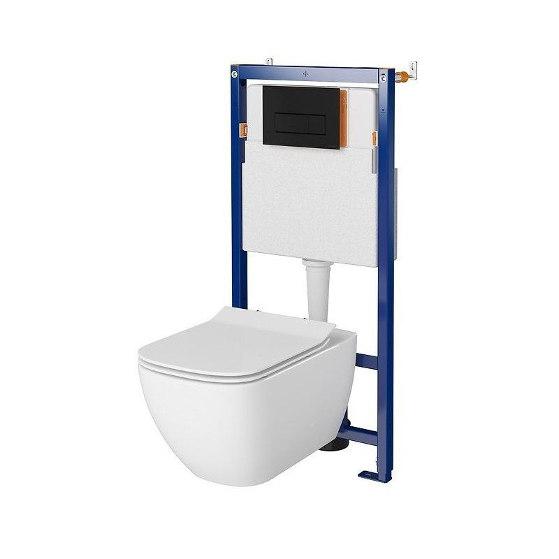 Elegancki Zestaw Podtynkowy Virgo CleanOn Matt Black - Nowoczesne WC!