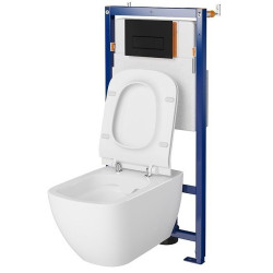 Elegancki Zestaw Podtynkowy Virgo CleanOn Matt Black - Nowoczesne WC!