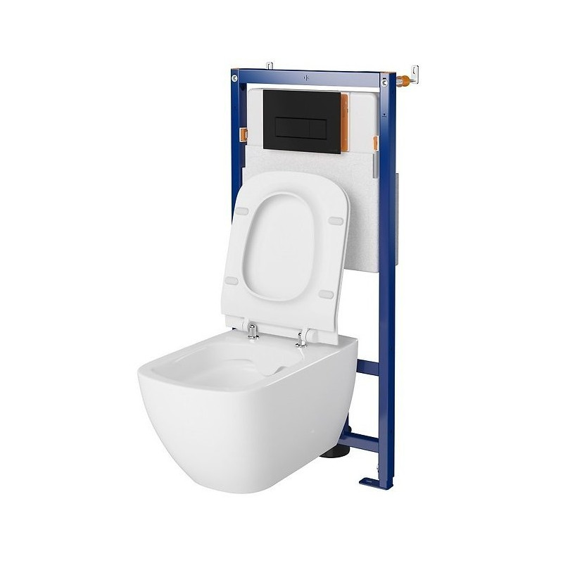 Elegancki Zestaw Podtynkowy Virgo CleanOn Matt Black - Nowoczesne WC!