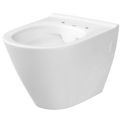 Elegancki Zestaw Podtynkowy CITY OVAL CleanOn z Miską i Deską Chrom S701-660