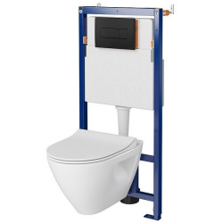 Ekskluzywny Zestaw Podtynkowy B625 z Miską MILLE PLUS CleanOn Czarny Mat S701-649