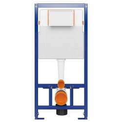 Elegancki Zestaw Podtynkowy CITY OVAL CleanOn z Miską i Deską Chrom S701-660