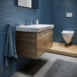 Ekskluzywny Zestaw Podtynkowy MILLE PLUS: Miska CleanOn + Deska Duroplast Chrom