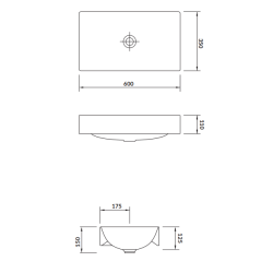 Elegancka umywalka ceramiczna Inverto 60cm – stylowa prostokątna!
