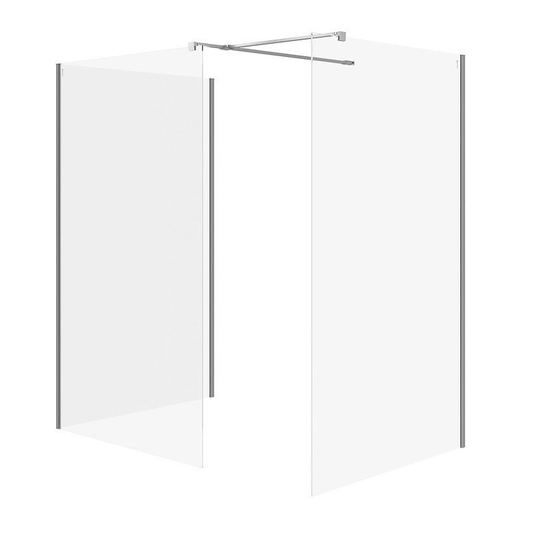 Ekskluzywna Kabina Walk-In MILLE B810 – Chromowana Elegancja dla Twojej Łazienki