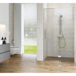 Elegancka Kabina Walk-in MILLE z Chromowaną Ścianką Ruchomą Model B808