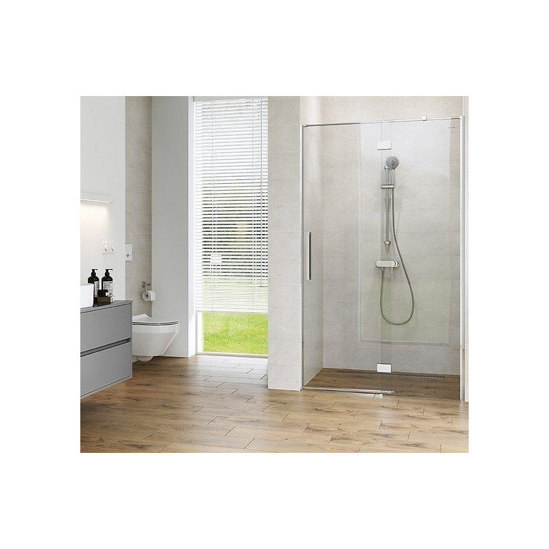 Elegancka Kabina Walk-in MILLE z Chromowaną Ścianką Ruchomą Model B808