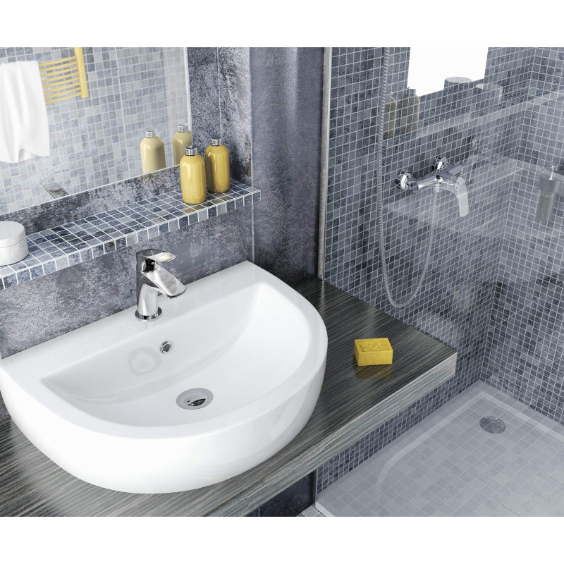 Chromowana bateria umywalkowa z mosiądzu - elegancja i funkcjonalność w jednym