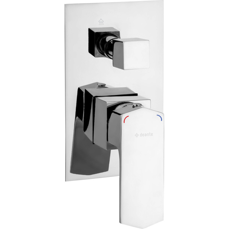 Elegancka Bateria Podtynkowa z Chromu - Jednouchwytowa z Przełącznikiem Natrysku