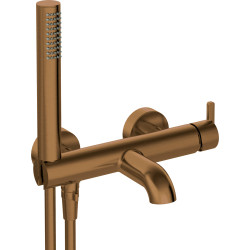 Elegancka Bateria Łazienkowa z Prysznicem w Brązie Szczotkowanym - Wysoka Jakość i Styl