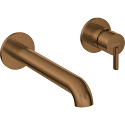 Deante Silia bateria umywalkowa podtynkowa brąz szczotkowany