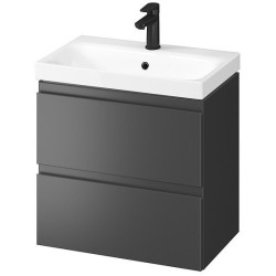 Moduo Slim 60: Elegancka szafka z umywalką w kolorze antracytowym - Twój stylowy wybór!