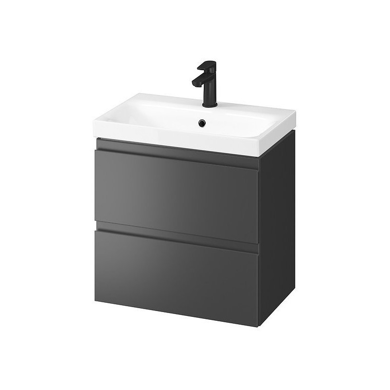 Moduo Slim 60: Elegancka szafka z umywalką w kolorze antracytowym - Twój stylowy wybór!