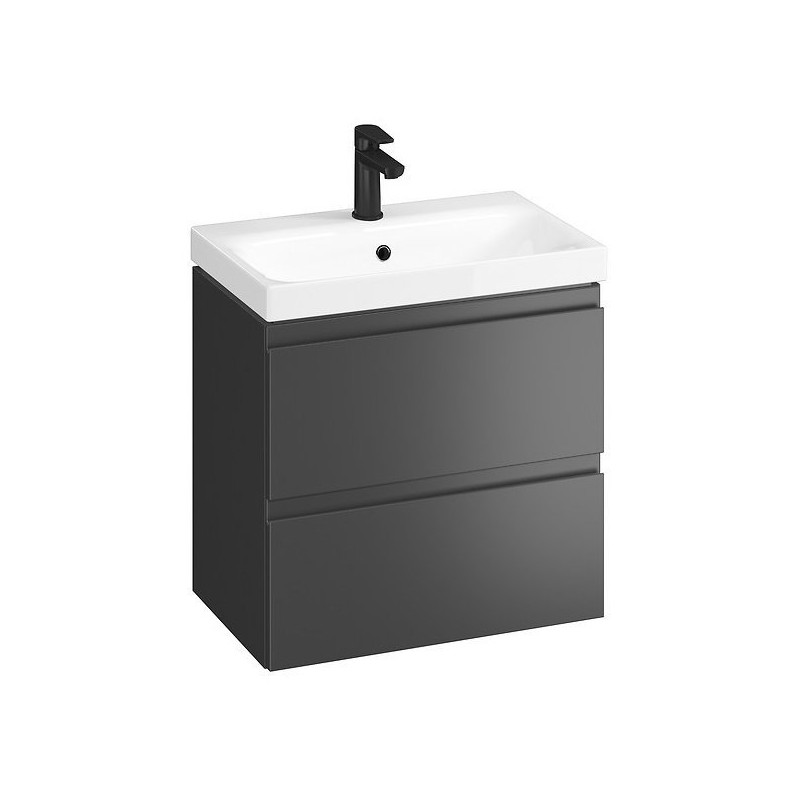 Moduo Slim 60: Elegancka szafka z umywalką w kolorze antracytowym - Twój stylowy wybór!