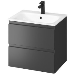 Elegancki zestaw MODUO 60: Szafka i umywalka antracyt - styl i funkcjonalność w jednym!