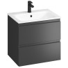 Elegancki zestaw MODUO 60: Szafka i umywalka antracyt - styl i funkcjonalność w jednym!