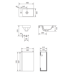 Szafka z Umywalką MODUO 40 Antracyt - Styl i Funkcjonalność w Twojej Łazience