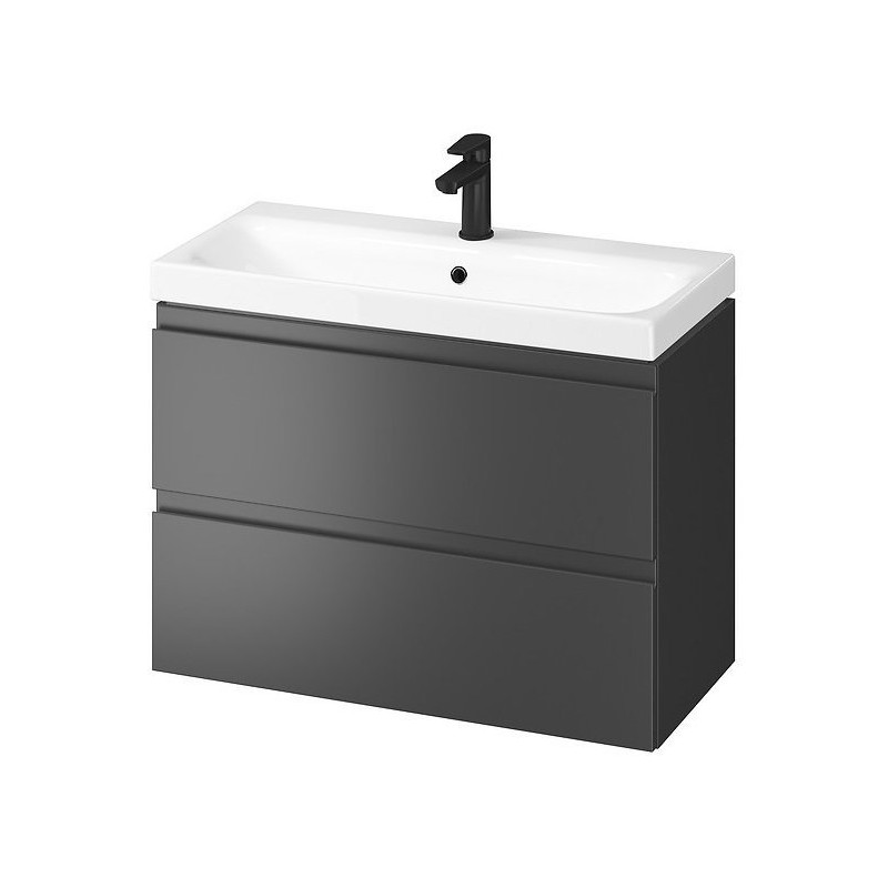 Elegancki Zestaw Łazienkowy MODUO 80 w Antracytowym Wykończeniu