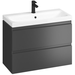 Elegancki Zestaw Łazienkowy MODUO 80 w Antracytowym Wykończeniu