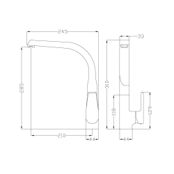Elegancka bateria kuchenna Invena VIGO - chromowana jakość i styl dla Twojej kuchni!