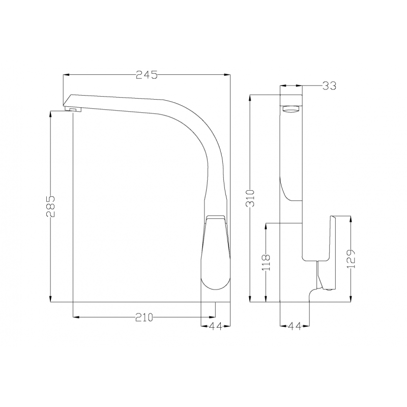Elegancka bateria kuchenna Invena VIGO - chromowana jakość i styl dla Twojej kuchni!