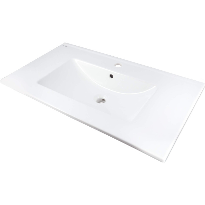 Elegancka Umywalka Ceramiczna z Otworem na Baterię – Biała, Wpuszczana, Gwarancja 10 Lat