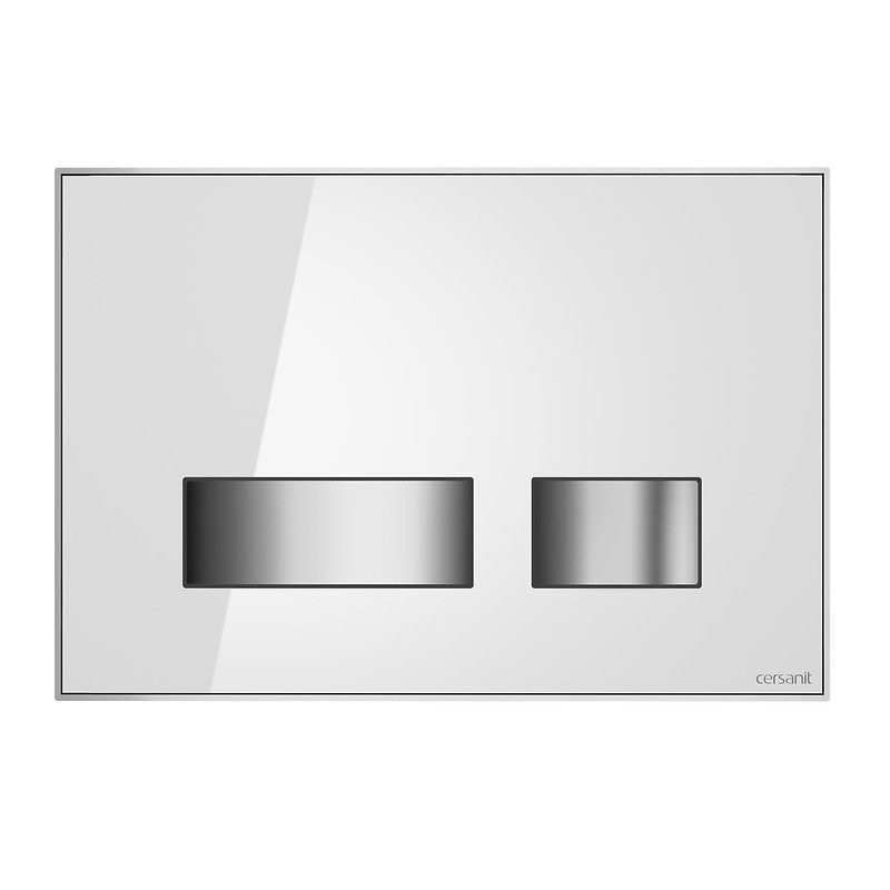 Elegancki Przycisk MOVI z Białego Szkła - Nowoczesny Design, Wysoka Jakość