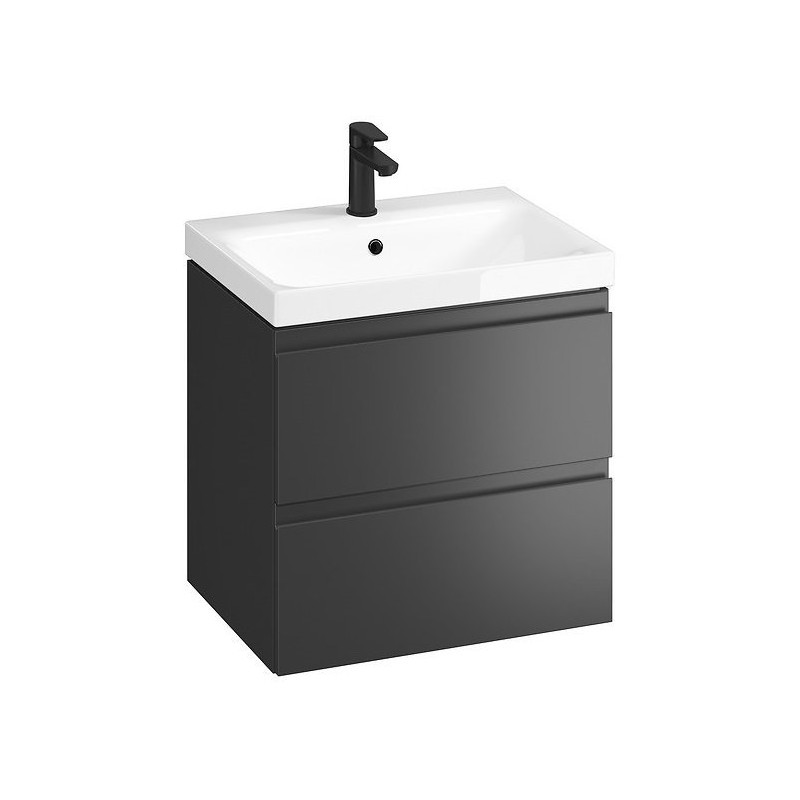 Stylowa szafka z umywalką MODUO 60 w kolorze antracytowym - Nowoczesny design!