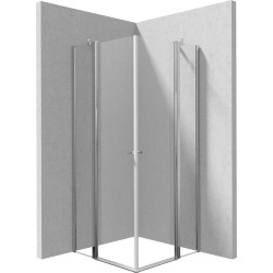 Elegancka Kabina Prysznicowa 90x90 cm z Chromowanymi Wykończeniami – Komfort i Styl w Twojej Łazience