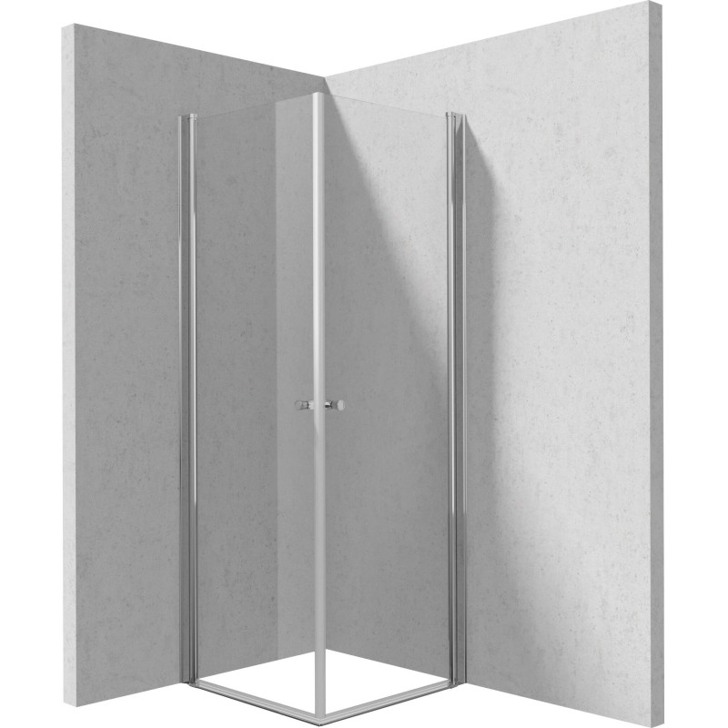 Ekskluzywna Kabina Prysznicowa 90x90 cm z Chromowanym Wykończeniem i Powłoką Active Cover