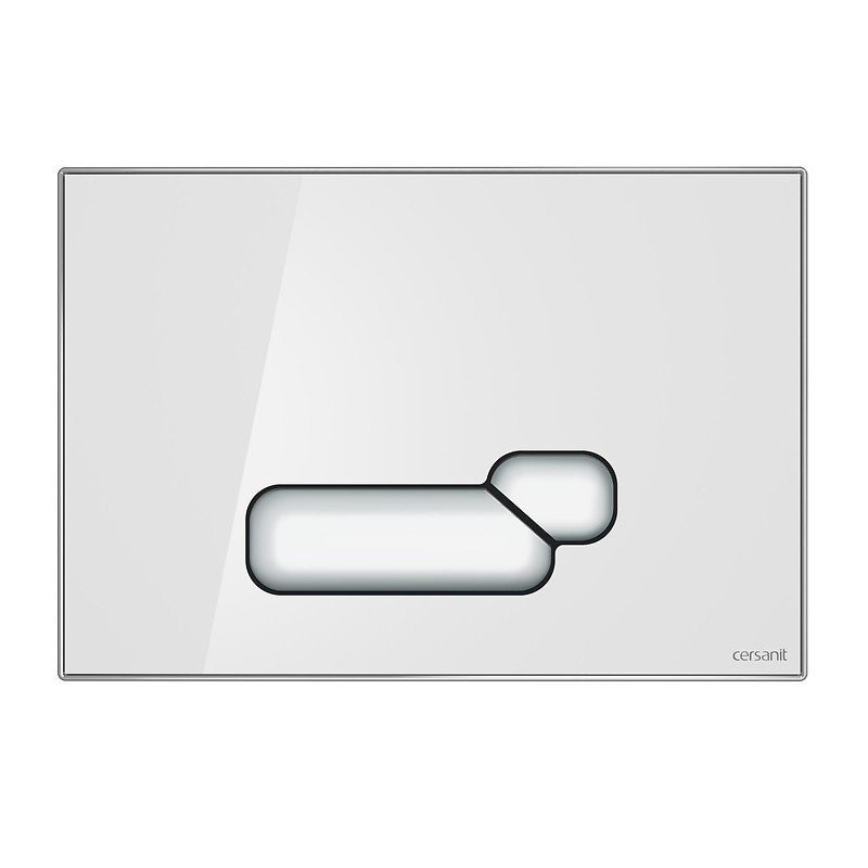 Elegancki Przycisk Dotykowy Actis z Białego Szkła - Nowoczesny Design
