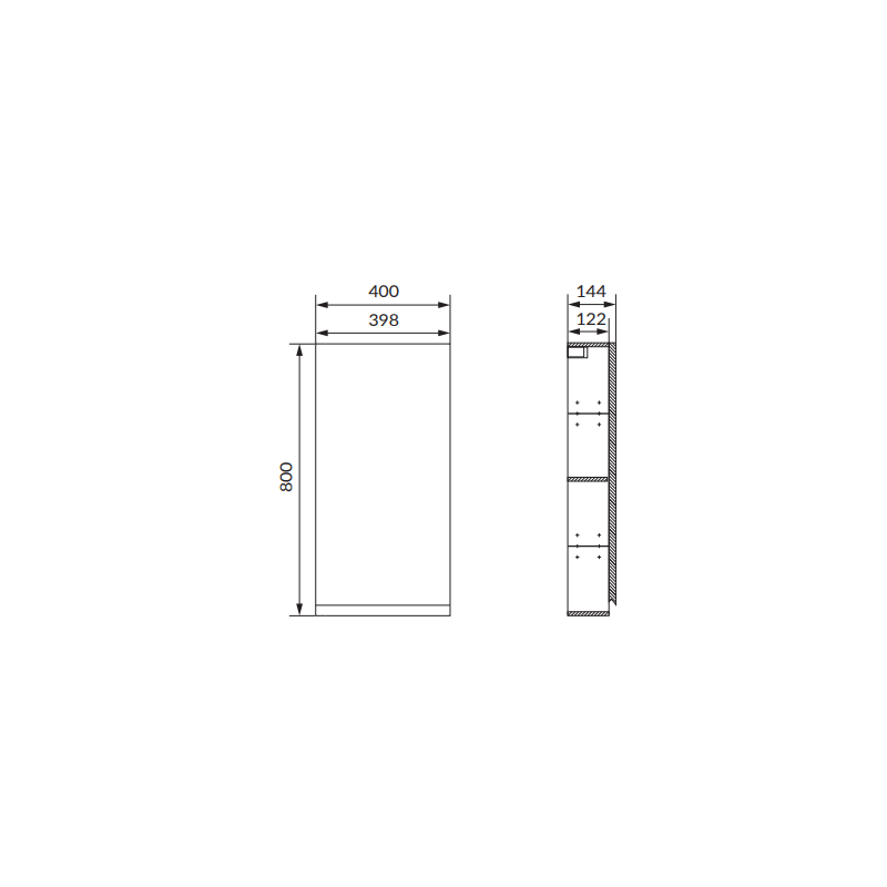 MODUO 40 Antracyt: Stylowa Szafka Lustrzana dla Nowoczesnej Łazienki