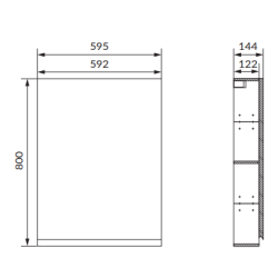 Szafka Lustrzana MODUO 60 w Kolorze Antracyt - Elegancja i Funkcjonalność w Jednym!