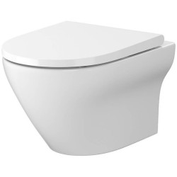 Elegancka Miska WC LARGA OVAL CLEAN ON z SMUKŁĄ Deską Duroplast