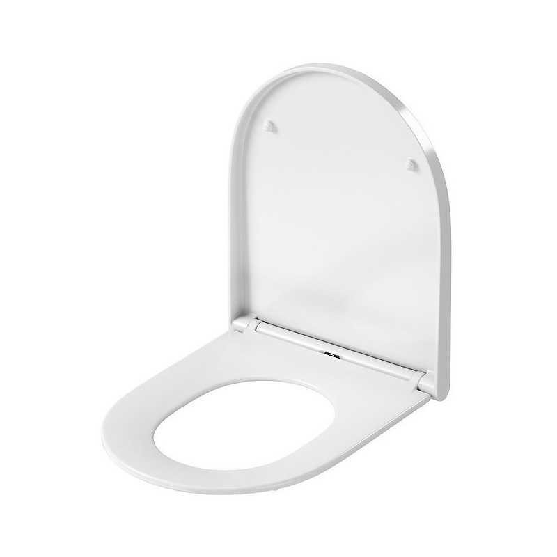 Elegancka Miska WC LARGA OVAL CLEAN ON z SMUKŁĄ Deską Duroplast