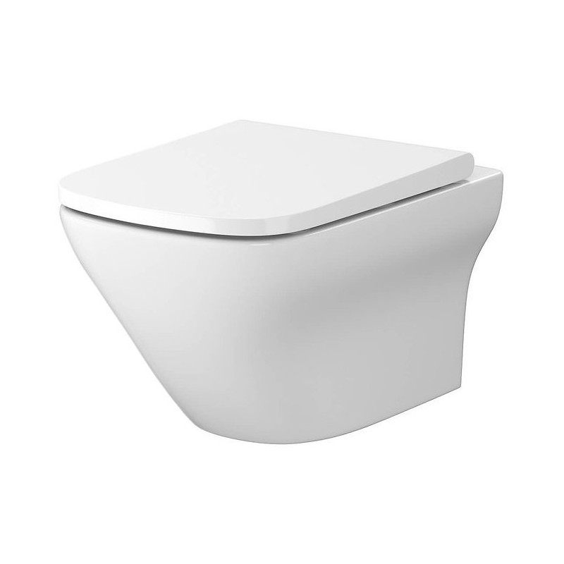 Nowoczesna Miska WC UM LARGA SQUARE CLEAN ON z Deską SLIM Duroplast