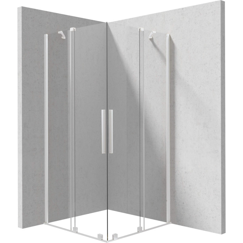 Elegancka Kabina Prysznicowa Square 90x90 Bianco Transparent, Montaż Bez Brodzika