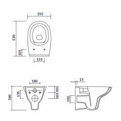 Nowoczesny Zestaw WC ARTECO CLEANON z Wolnoopadającą Deską Duroplast - Model 813