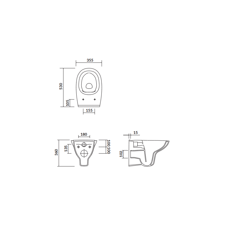 Kompletny Zestaw WC ARTECO NEW CLEANON - Miska z Wolnoopadającą Deską