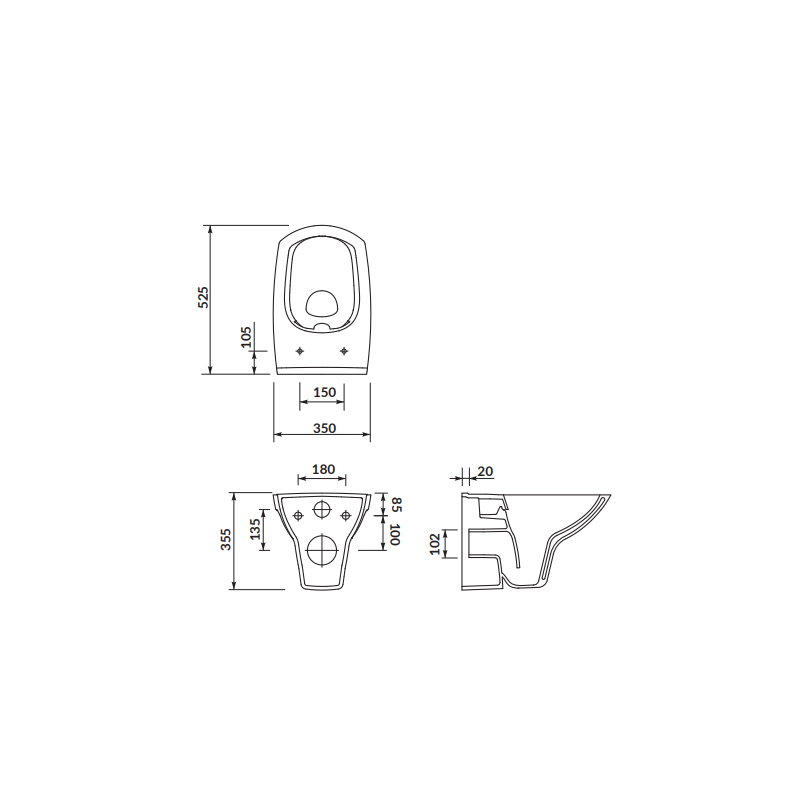 Elegancka Miska WC CARINA CLEANON z Wytrzymałą Deską Duroplast