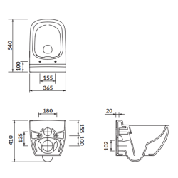 Elegancka Miska WC Wisząca CASPIA CLEANON - Nowoczesny Design, Niewidoczny Montaż